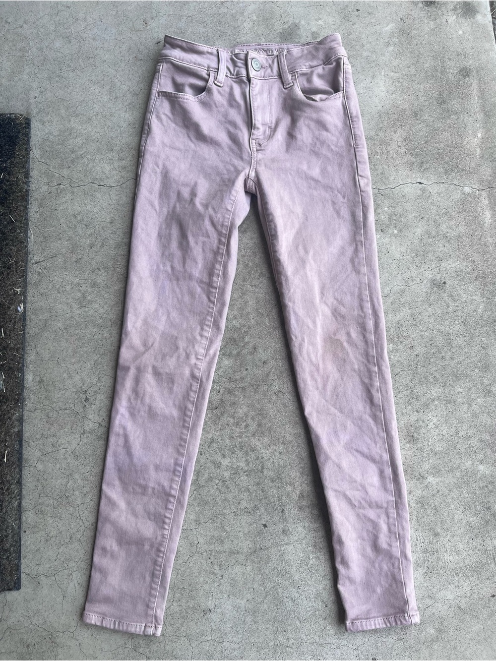 American Eagle Outfitters Pale Mauve Super Stretch Jeans Size 0